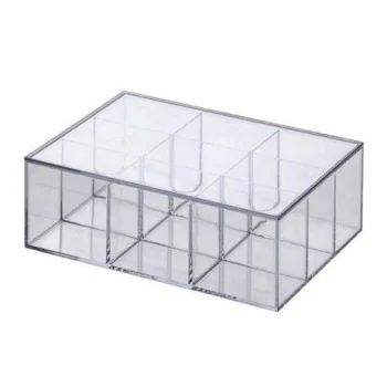 Caixa Organizadora Divisória Tampa - Bijuteria, Chá - 22,5x15,5x8,5cm - PRMT1079