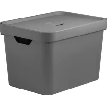 Caixa Organizadora Cube 18L Com Tampa 36x27x24,5cm Chumbo OUCC450CHF