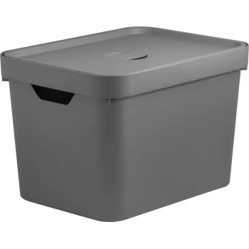 Caixa Organizadora Cube 18L Com Tampa 36x27x24,5cm Chumbo OUCC450CHF