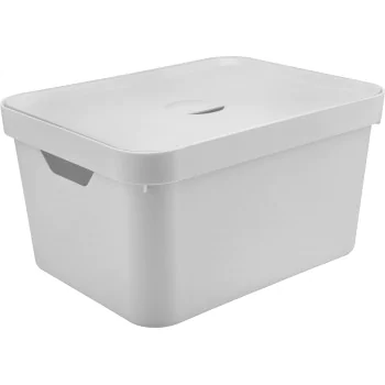 Caixa Organizadora Cube 32L Com Tampa 46x36x24,5cm Bege OUCC650BGF