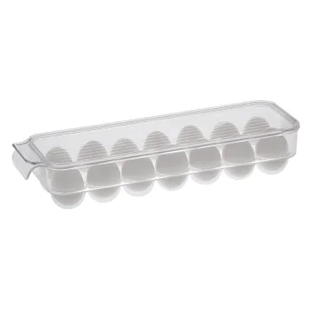 Organizador de Ovos com Tampa Empilhável - 37,5x11,5x7,5cm - Geladeira - PRMT1068