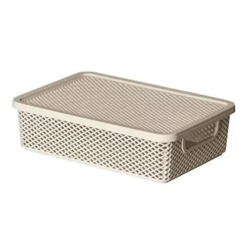 Cesto Organizador Linea com Tampa - 27x19x7cm - PRMT2035CR