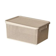 Cesto Organizador Linea com Tampa - 27x19x12cm - PRMT2036CR