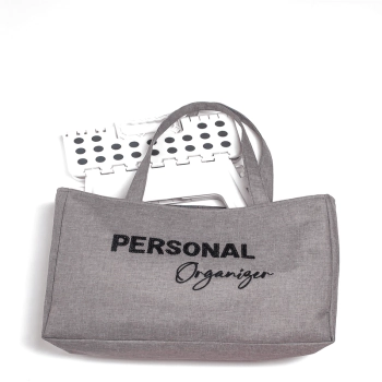 Bolsa em Tecido Personal Organizer Bordada em Lantejoula - Loladecor