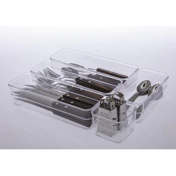 Organizador Diamond - 30x7,5x5,2cm Cristal - PRMT936